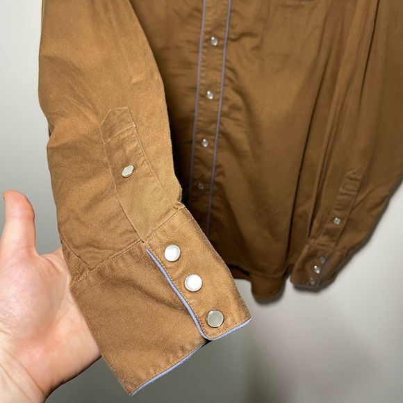 Western Express Men’s Brown Rodeo bullrider Embroidered shirt in L - Picture 4 of 9